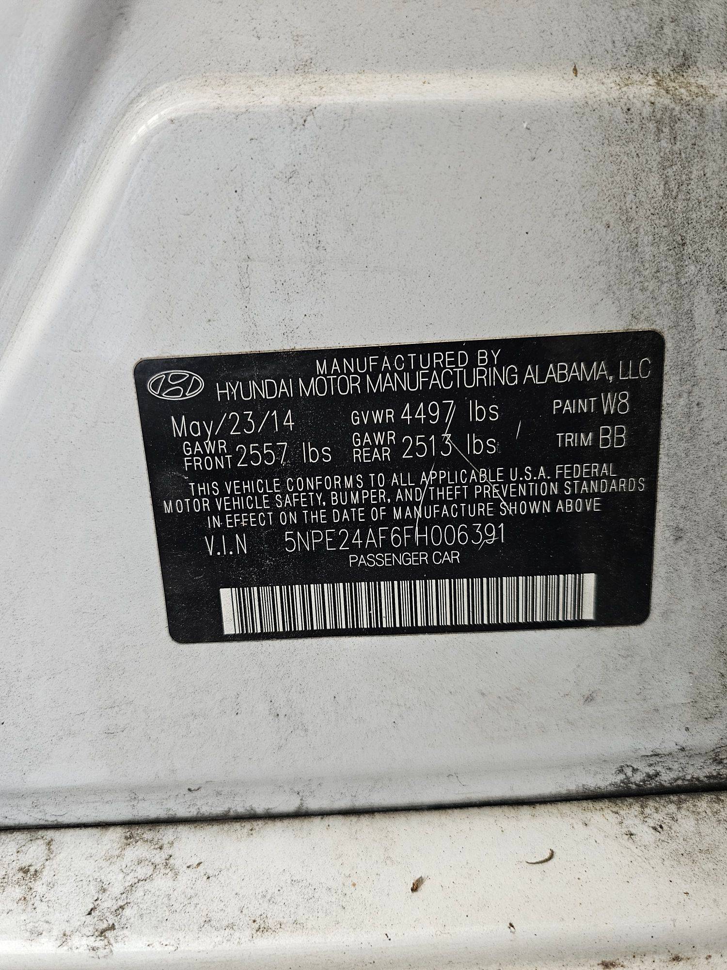 HYUNDAI SONATA 2015 - Marhaba Auction Used Cars - Image 9