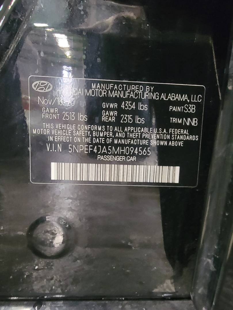 2021 HYUNDAI SONATA — 64623 Miles — Lot 5MH094565 — Main - Marhaba Auctions Used Cars - Image 11