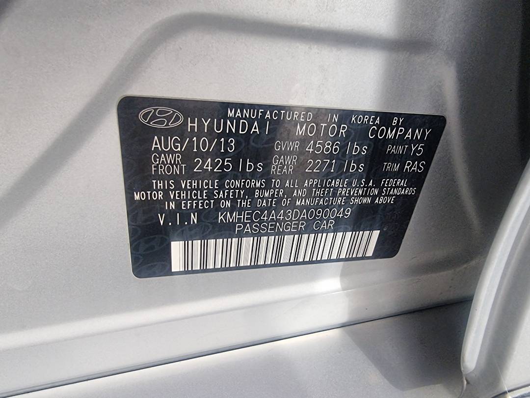 HYUNDAI SONATA 2013 - Marhaba Auction Used Cars - Image 8