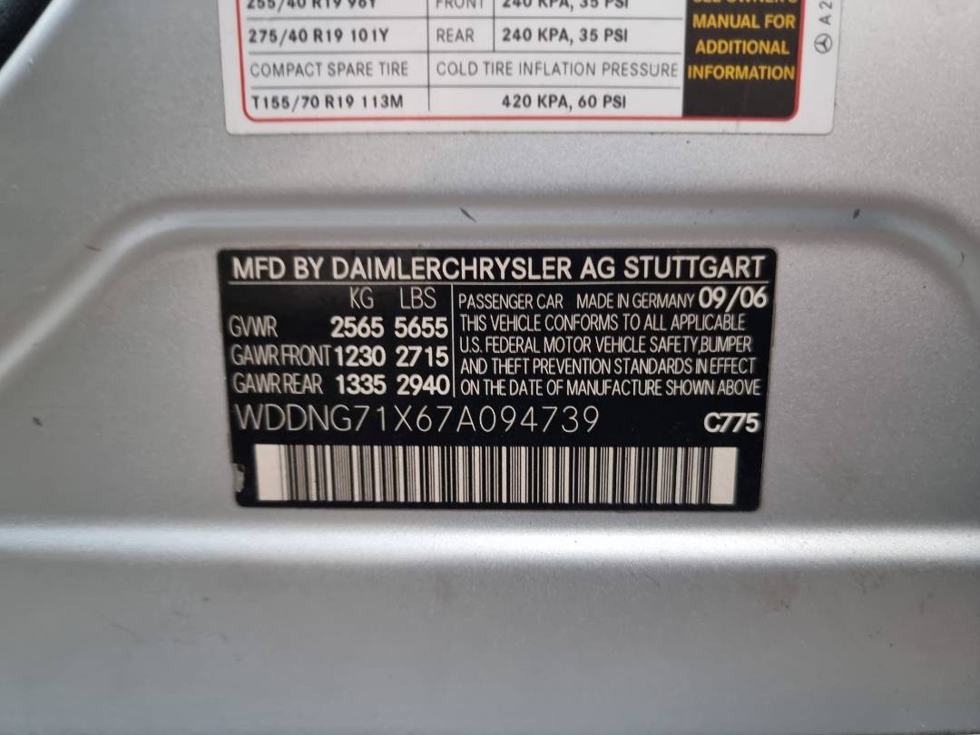 MERCEDES BENZ S 550 2007 - Marhaba Auction Used Cars - Image 12