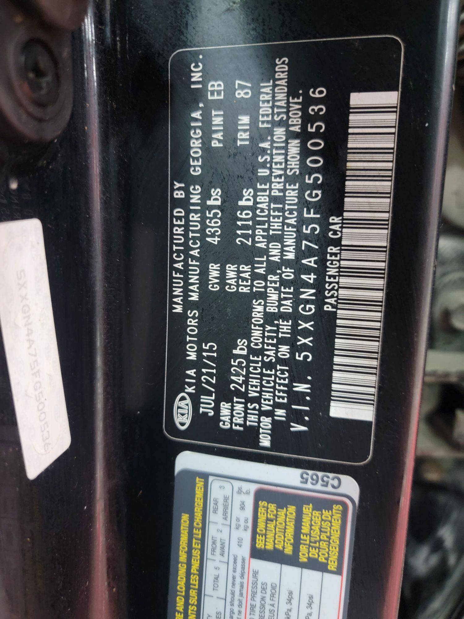 KIA OPTIMA 2015 - Marhaba Auction Used Cars - Image 11