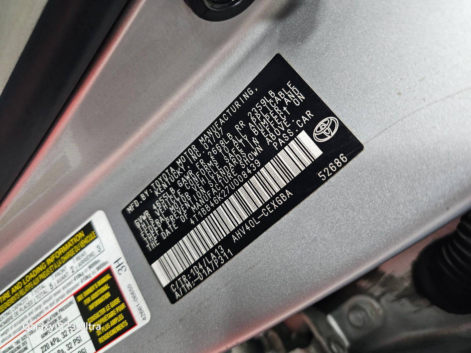 TOYOTA CAMRY 2007 - Marhaba Auction Used Cars - Image 10