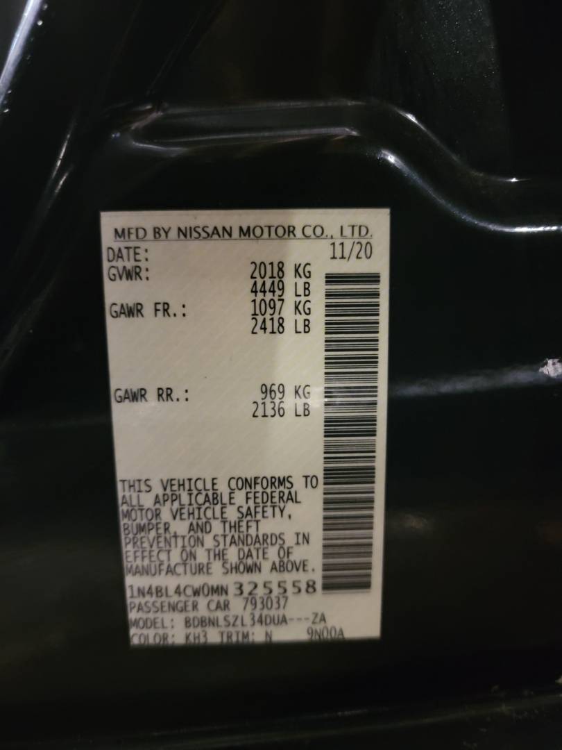 2021 NISSAN ALTIMA — 77756 Miles — Lot N325558 — Ind. 12 - Marhaba Auctions Used Cars - Image 11