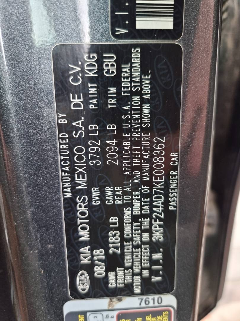 KIA FORTE 2019 - Marhaba Auction Used Cars - Image 8