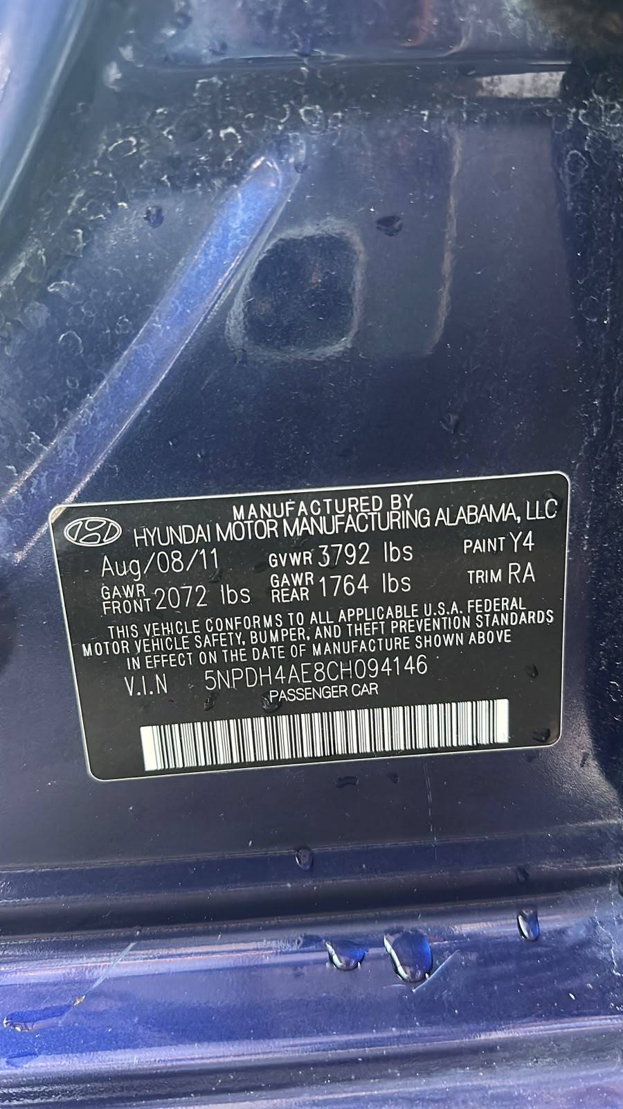 2012 HYUNDAI ELANTRA — 292473 Miles — Lot H094146 — Souq - Marhaba Auctions Used Cars - Image 10