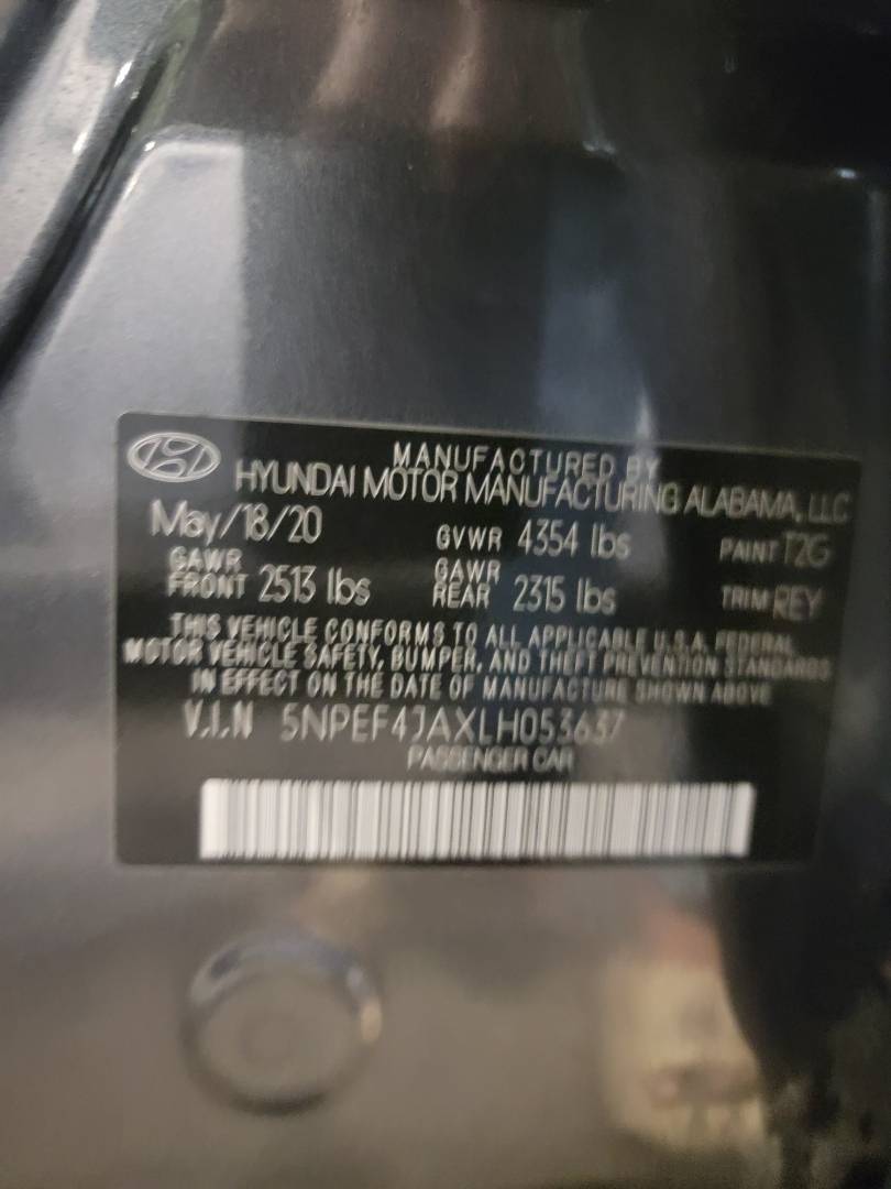 2020 HYUNDAI SONATA — 20925 Miles — Lot 053637 — Main - Marhaba Auctions Used Cars - Image 11