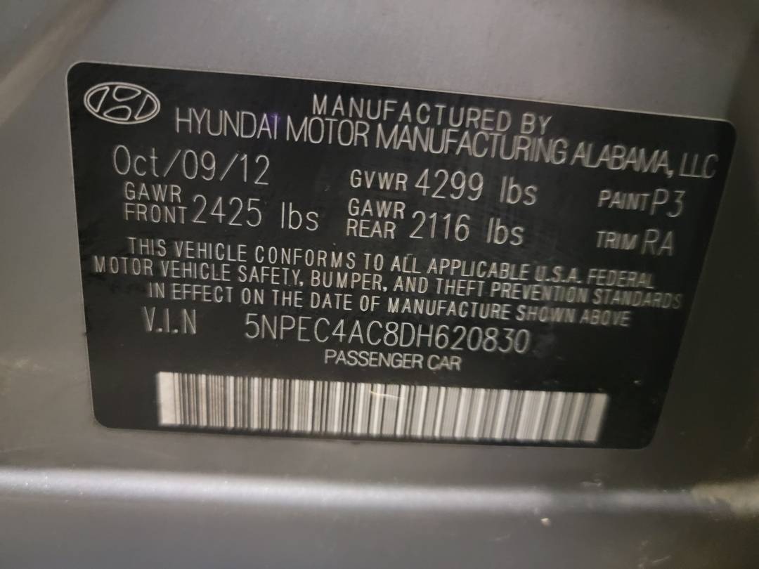 2013 HYUNDAI SONATA — 204765 Miles — Lot H620830 — Main - Marhaba Auctions Used Cars - Image 10