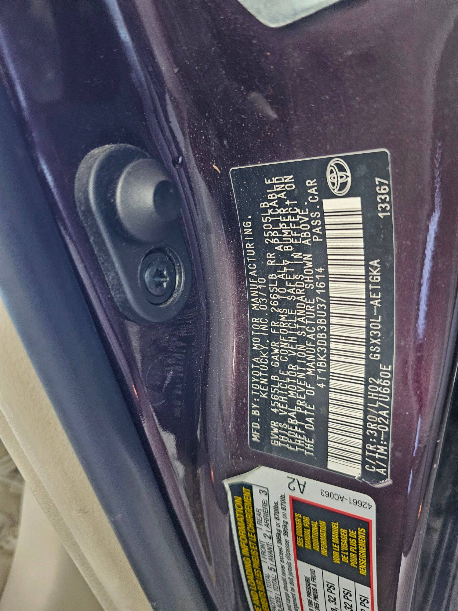 2011 TOYOTA AVALON — 166944 Miles — Lot BU371614 — Main - Marhaba Auctions Used Cars - Image 10