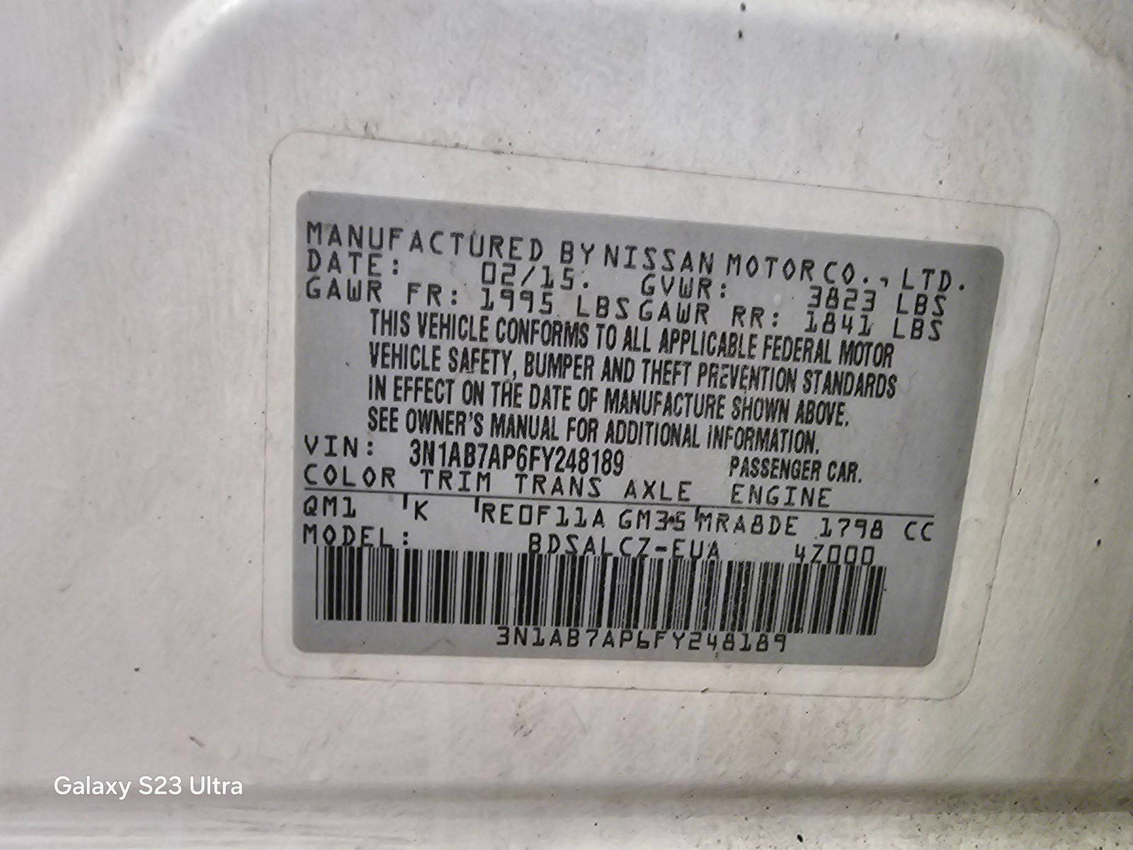 NISSAN SENTRA 2015 - Marhaba Auction Used Cars - Image 8