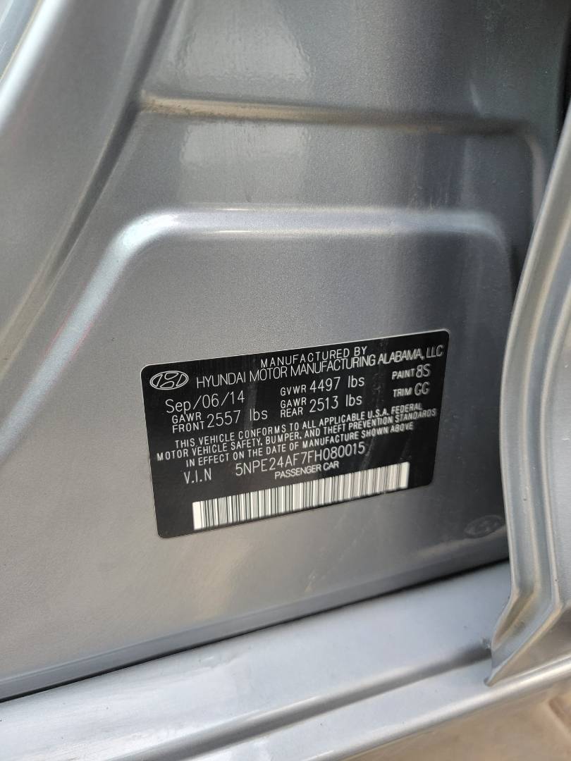 2015 HYUNDAI SONATA — 205226 Miles — Lot 080015 — Main - Marhaba Auctions Used Cars - Image 9