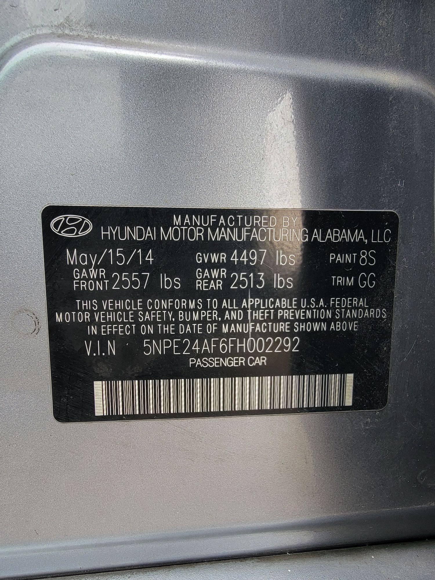 HYUNDAI SONATA 2015 - Marhaba Auction Used Cars - Image 9