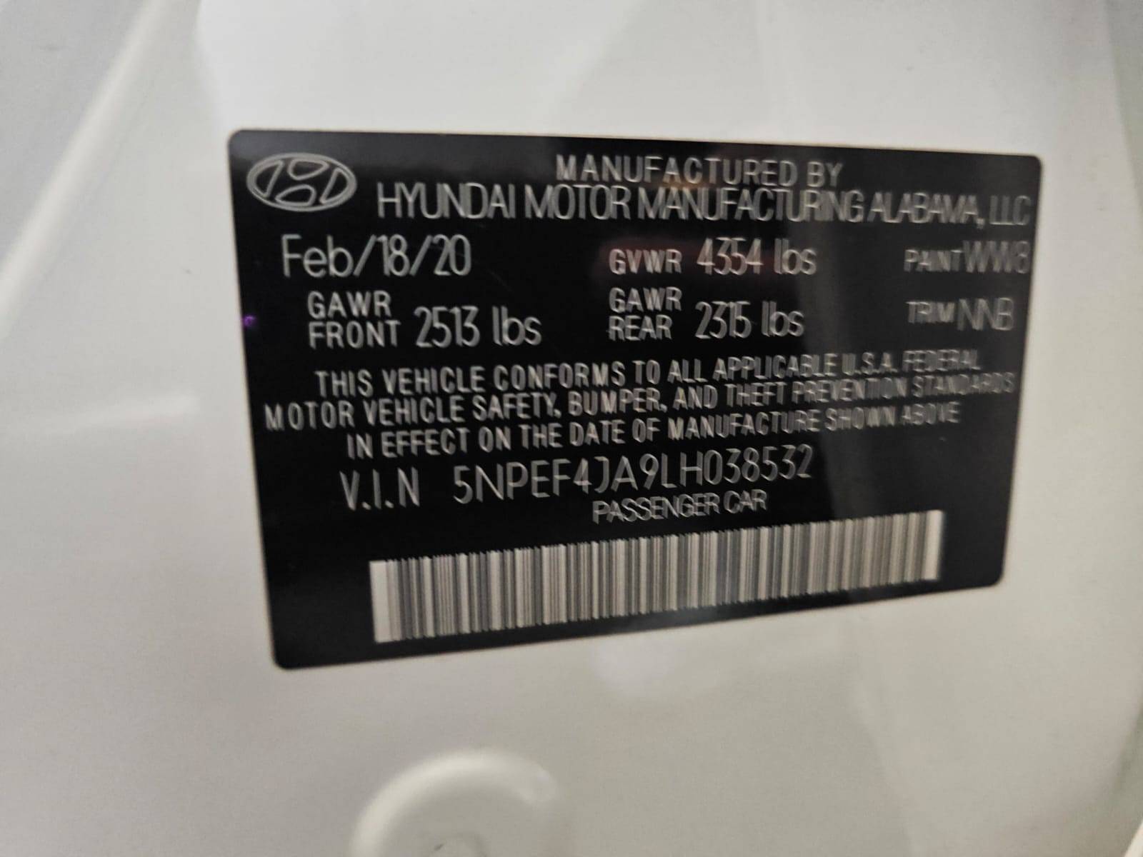 2020 HYUNDAI SONATA — sold — 87576 Miles — Lot H038532 — Main - Marhaba Auctions Used Cars - Image 11