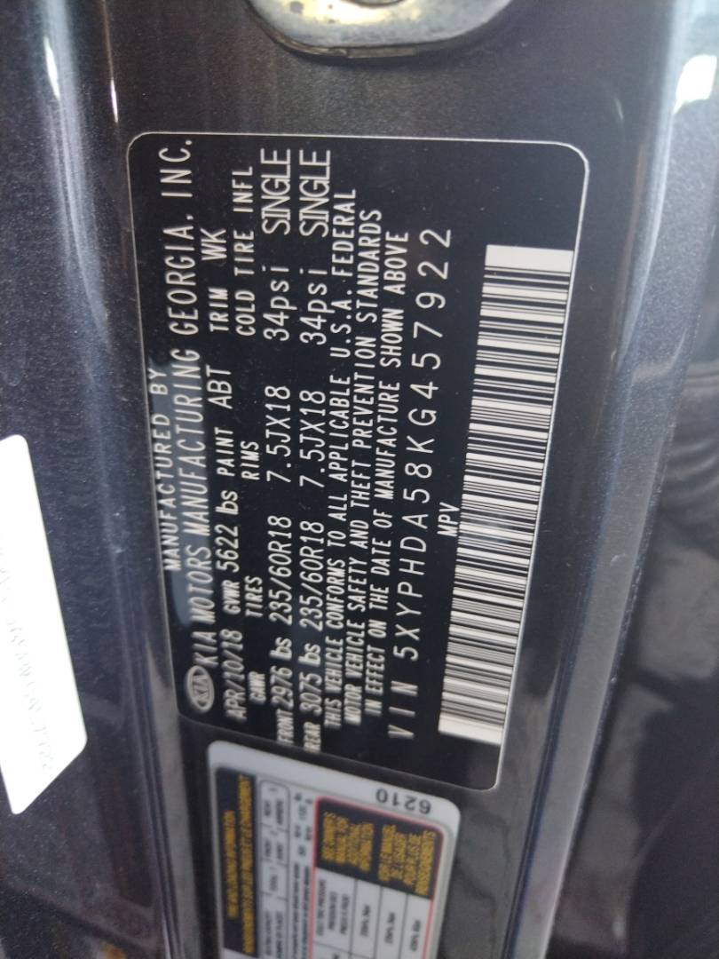 2019 KIA SORENTO — 92167 Miles — Lot 65598933 - Marhaba Auctions Used Cars - Image 9