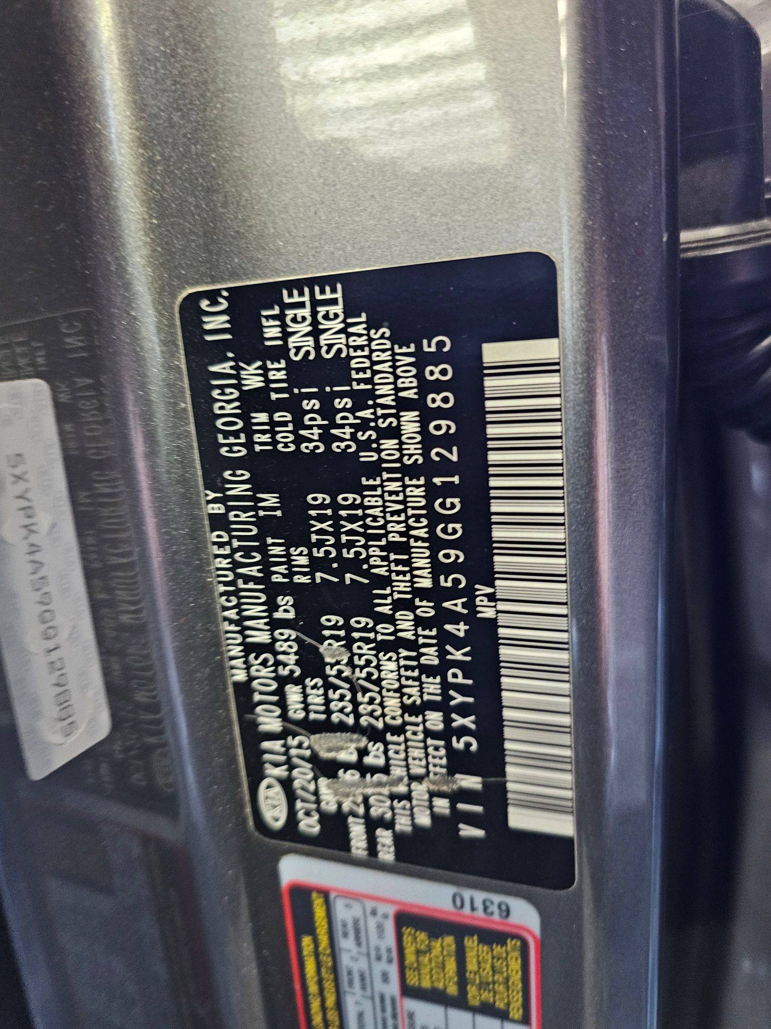 KIA SORENTO 2016 - Marhaba Auction Used Cars - Image 9