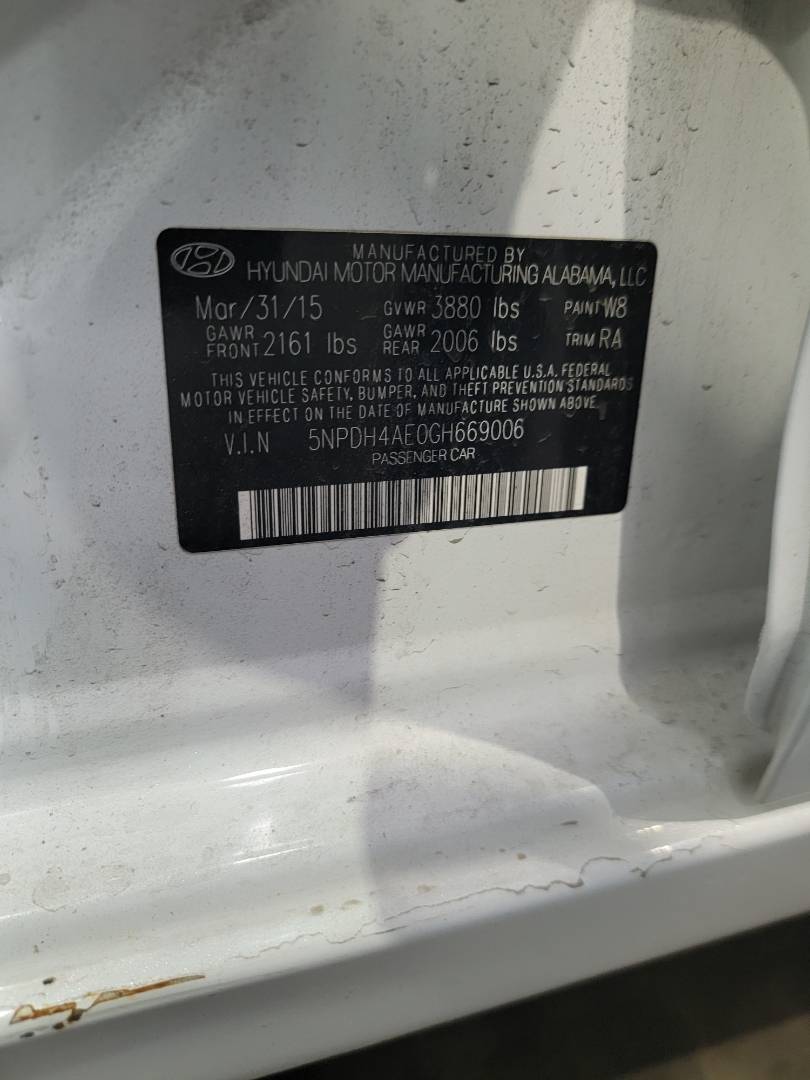 2016 HYUNDAI ELANTRA — 111688 Miles — Lot 67857863 - Marhaba Auctions Used Cars - Image 8