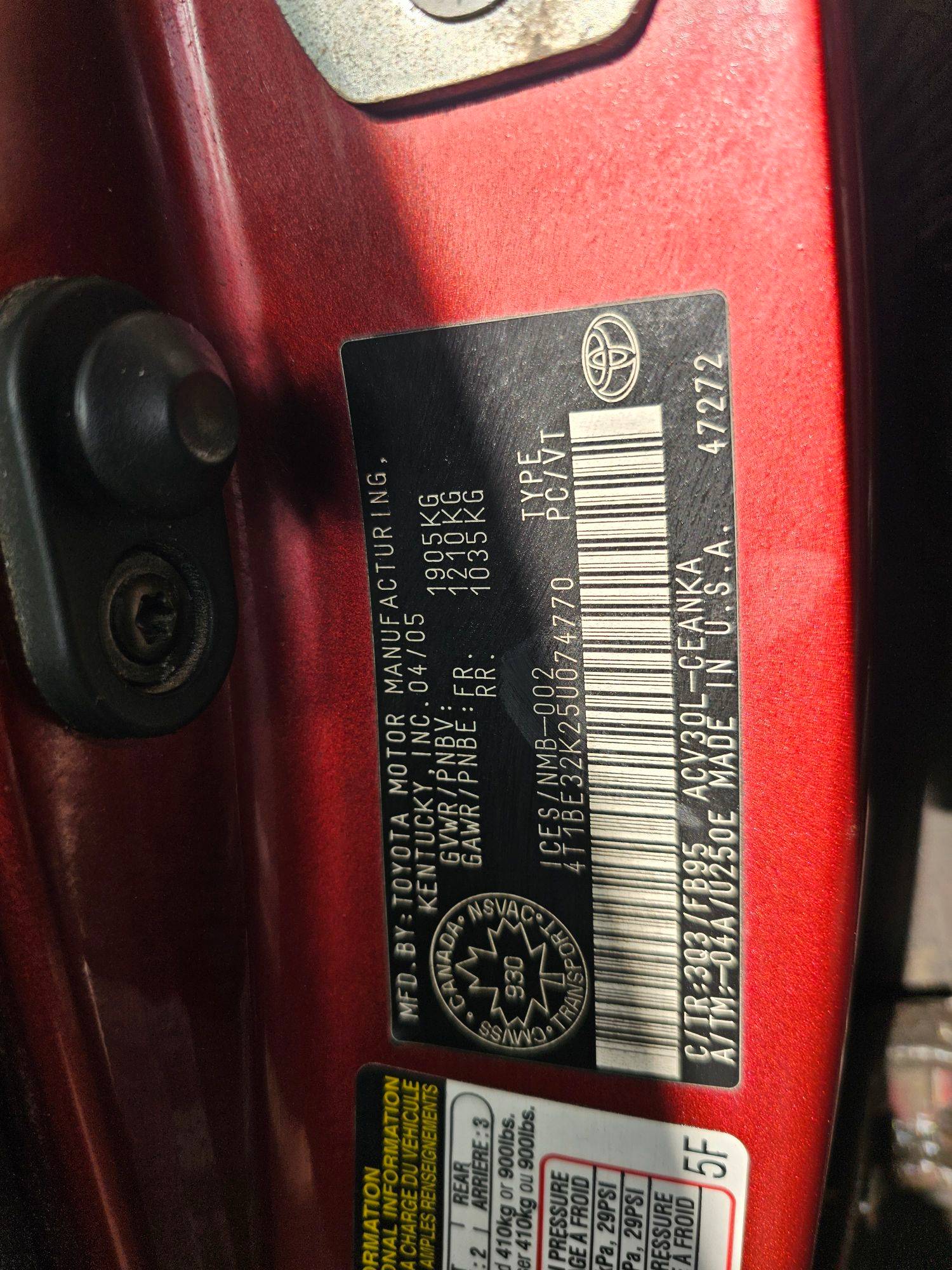 TOYOTA CAMRY 2005 - Marhaba Auction Used Cars - Image 9