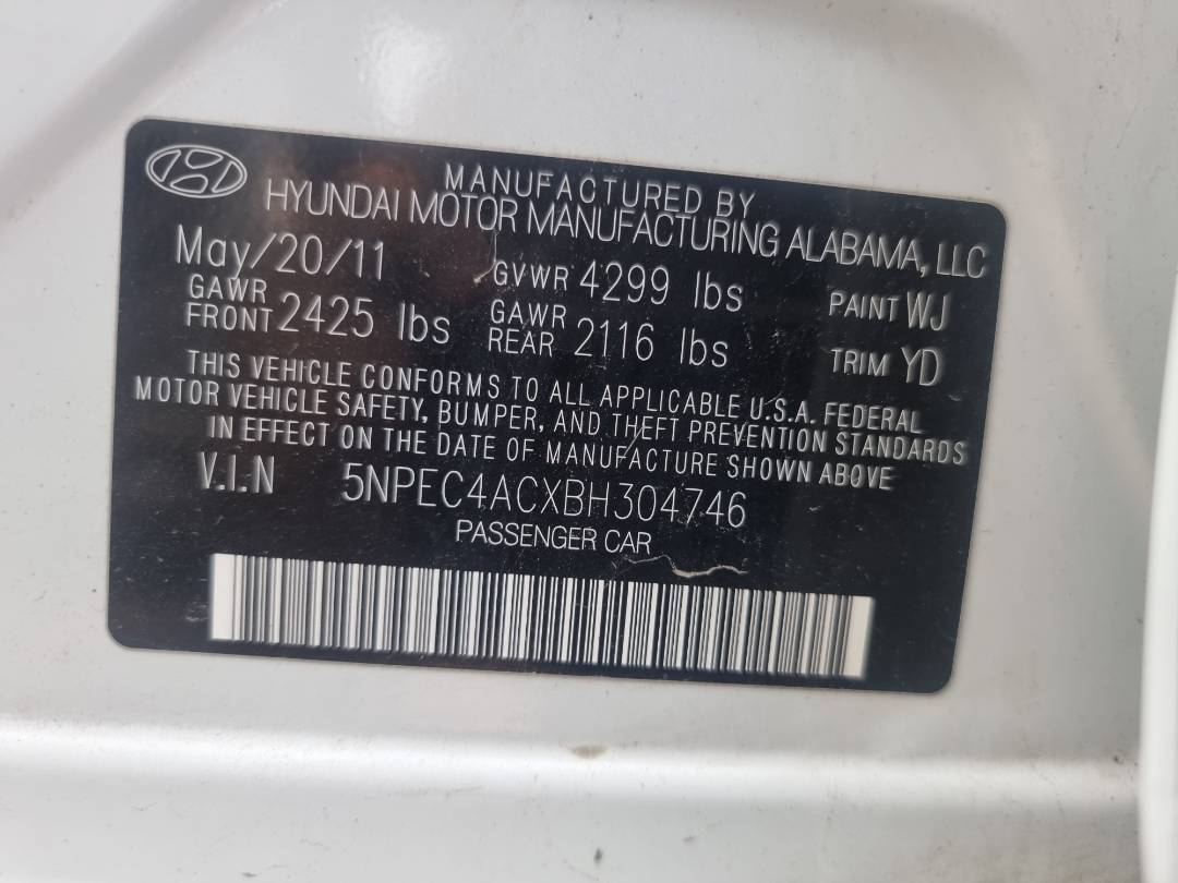 2011 HYUNDAI SONATA — 203697 Miles — Lot 304746 — Main - Marhaba Auctions Used Cars - Image 8