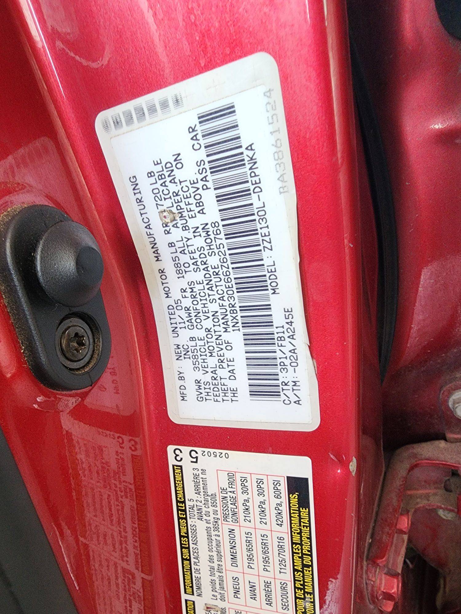 2006 TOYOTA COROLLA — 172431 Miles — Lot 012125487 — Main - Marhaba Auctions Used Cars - Image 9