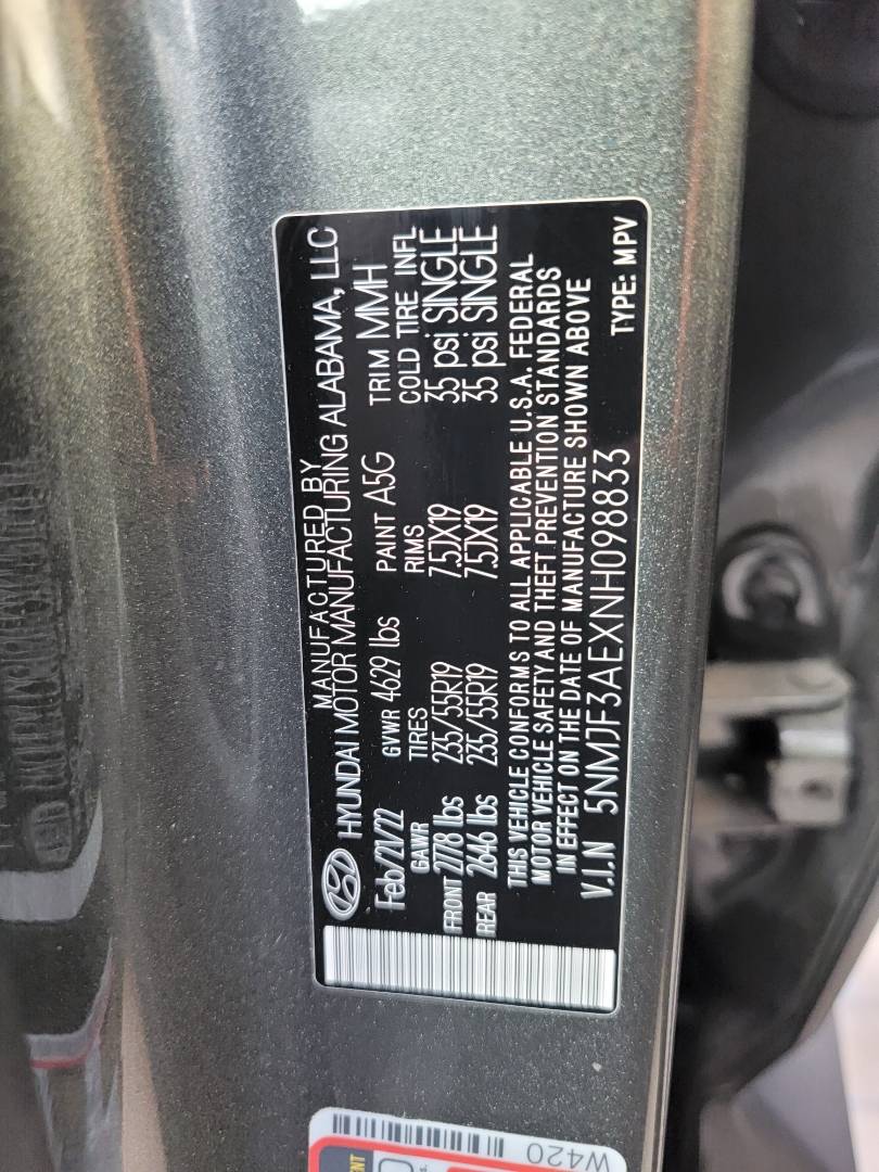 2022 HYUNDAI TUCSON — 36744 Miles — Lot XNH098833 — Main - Marhaba Auctions Used Cars - Image 10