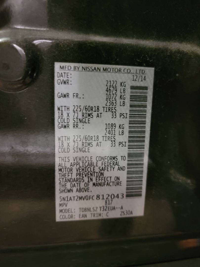 2015 NISSAN ROGUE — 173793 Miles — Lot C812043 — Main - Marhaba Auctions Used Cars - Image 9