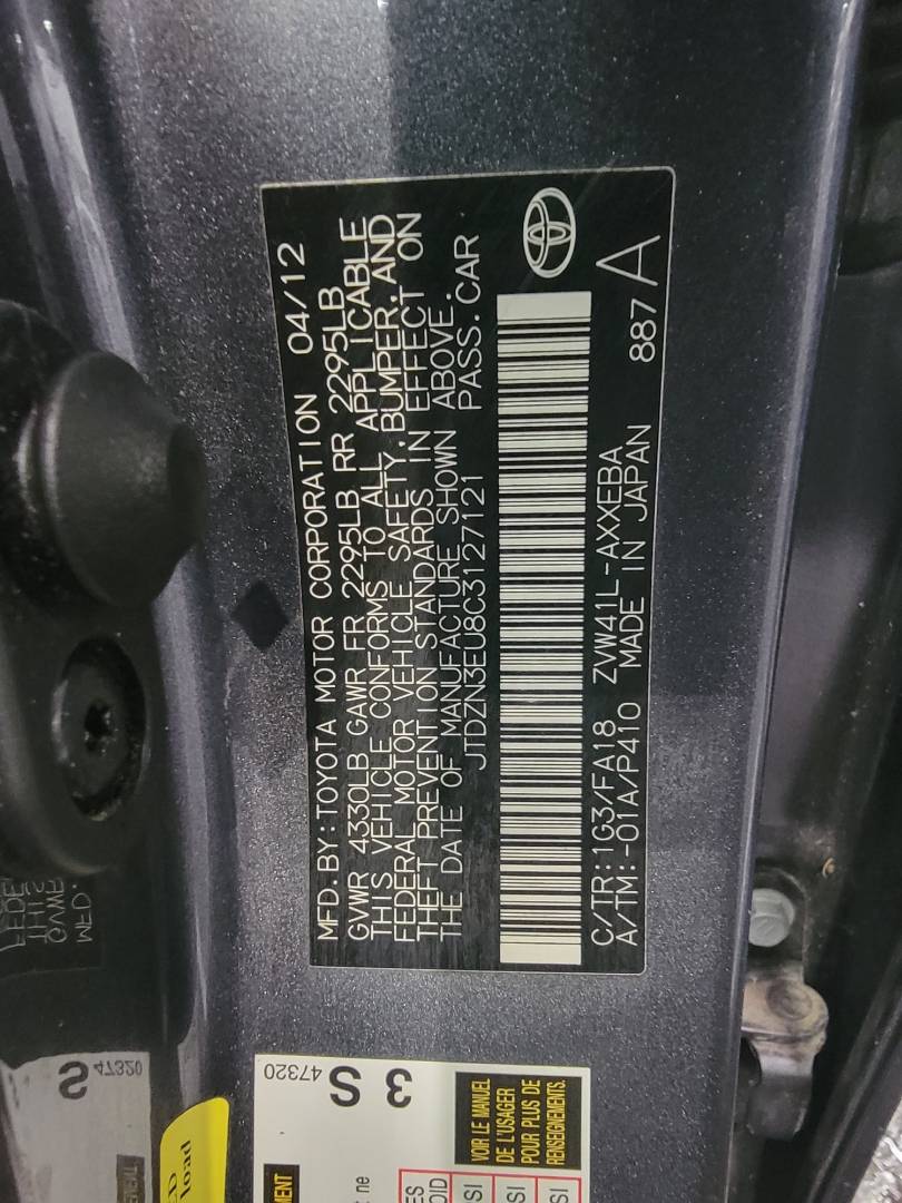 2012 TOYOTA PRIUS — 168621 Miles — Lot C3127121 — Main - Marhaba Auctions Used Cars - Image 9