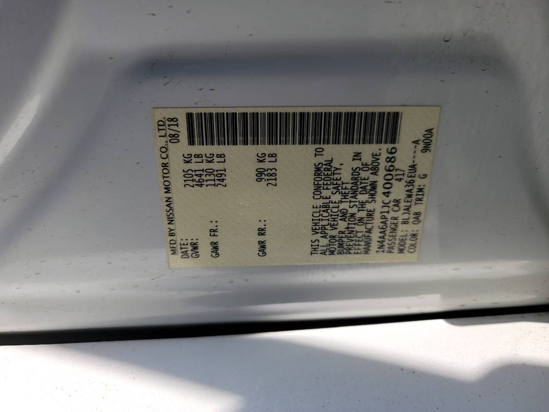 2018 NISSAN MAXIMA — 100530 Miles — Lot JC400686 — Main - Marhaba Auctions Used Cars - Image 10