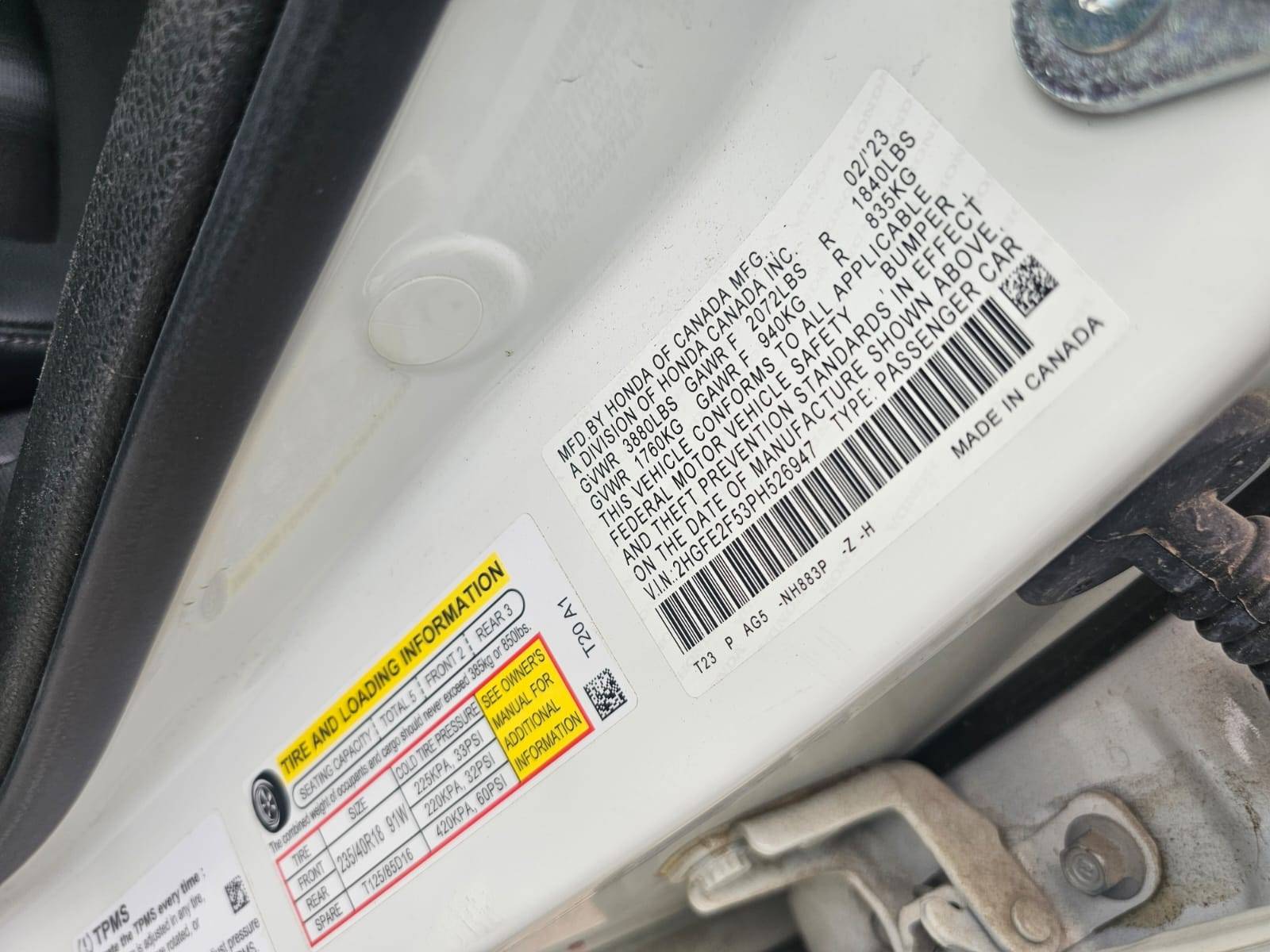 HONDA CIVIC SPORT 2023 - Marhaba Auction Used Cars - Image 6