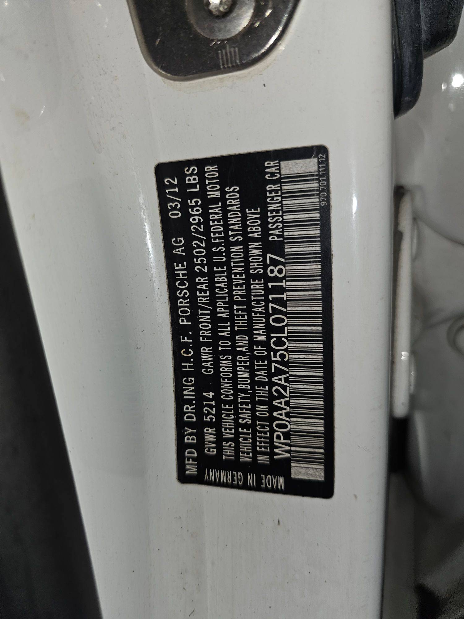 PORSCHE PANAMERA S 2012 - Marhaba Auction Used Cars - Image 10