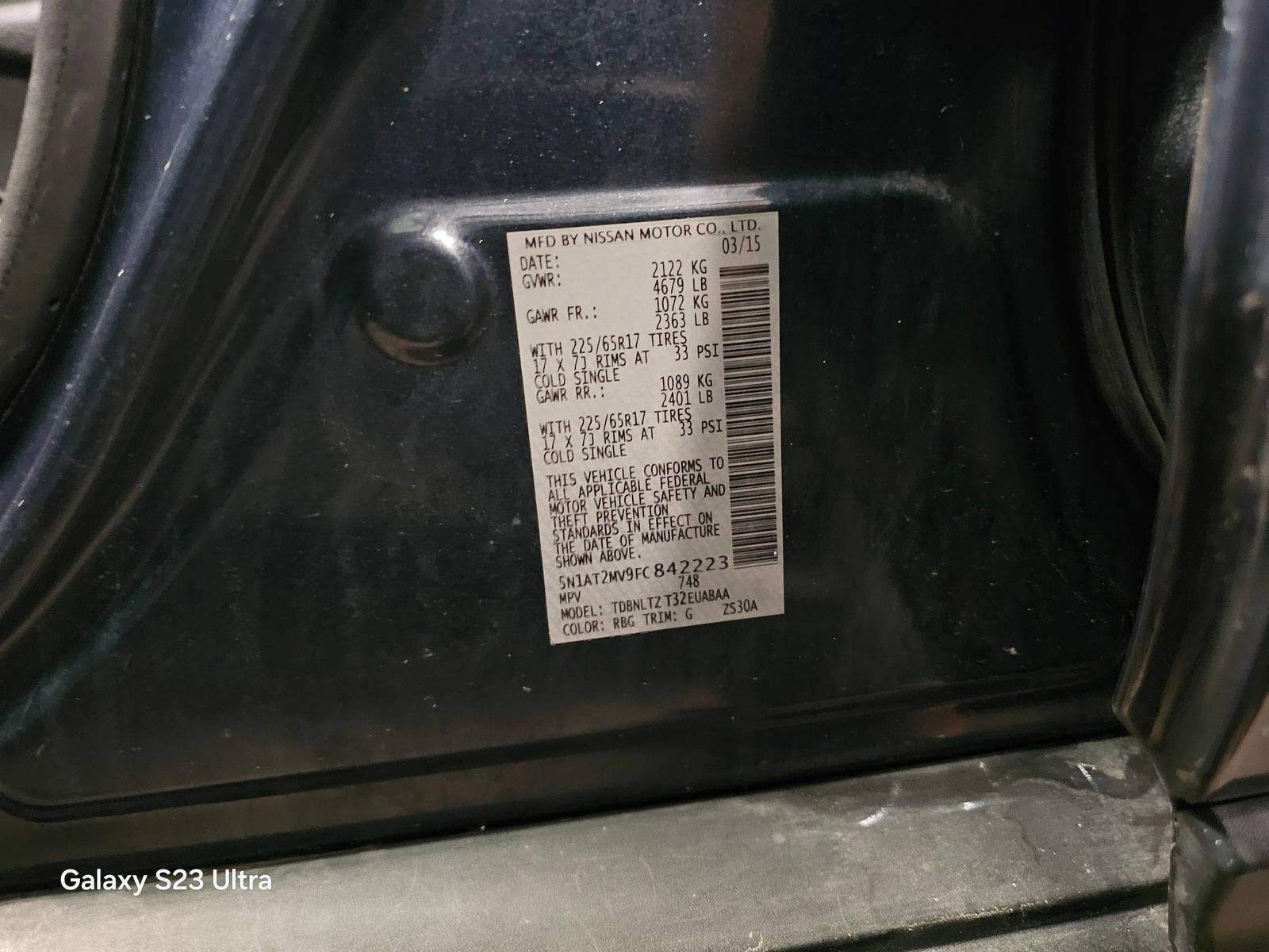 2015 NISSAN ROGUE — 125776 Miles — Lot 43877305 — Main - Marhaba Auctions Used Cars - Image 10