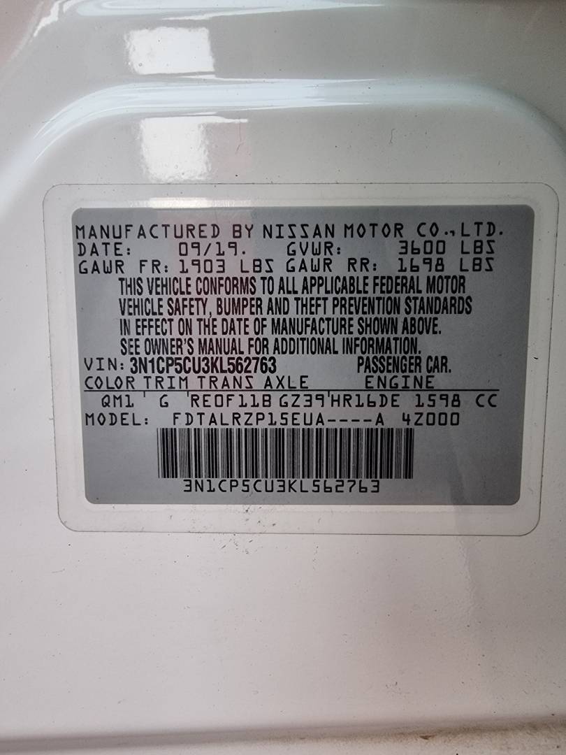 2019 NISSAN KICKS — 158 302 Miles — Lot L562763 — Main - Marhaba Auctions Used Cars - Image 9