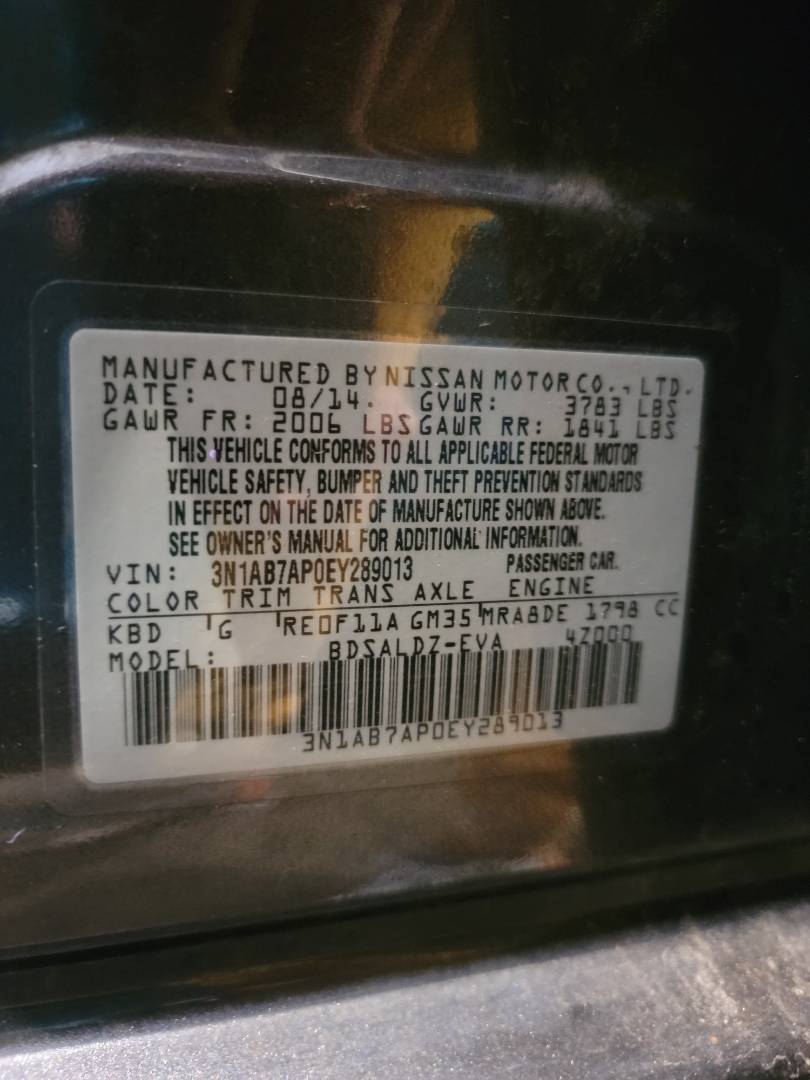 2014 NISSAN SENTRA — 77543 Miles — Lot 72802053 - Marhaba Auctions Used Cars - Image 7