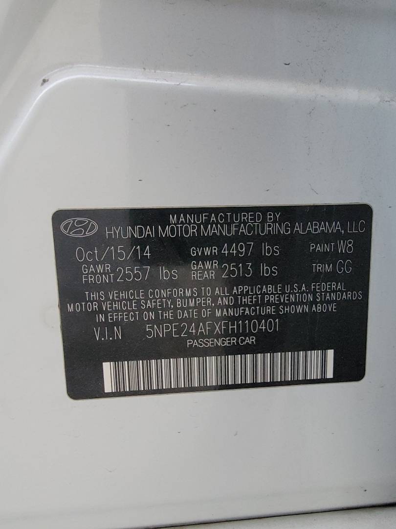 HYUNDAI SONATA 2015 - Marhaba Auction Used Cars - Image 11