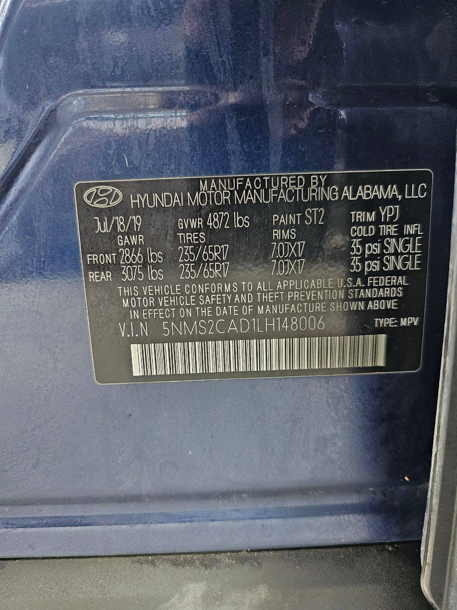 HYUNDAI SANTA FE 2020 - Marhaba Auction Used Cars - Image 8