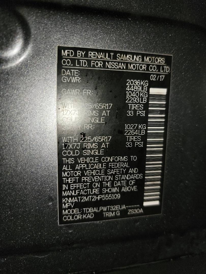 2017 NISSAN ROGUE — 36997 Miles — Lot HP555109 - Marhaba Auctions Used Cars - Image 11