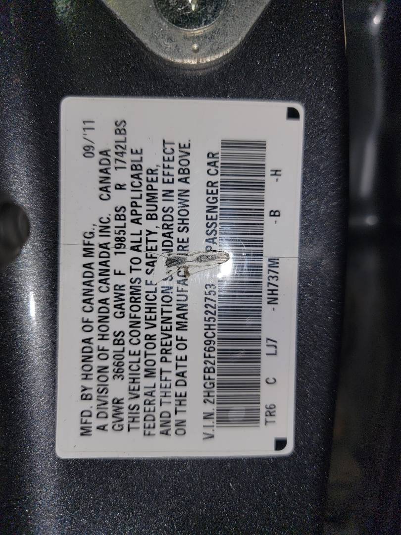 2012 HONDA CIVIC — 181874 Miles — Lot 37849304 - Marhaba Auctions Used Cars - Image 9