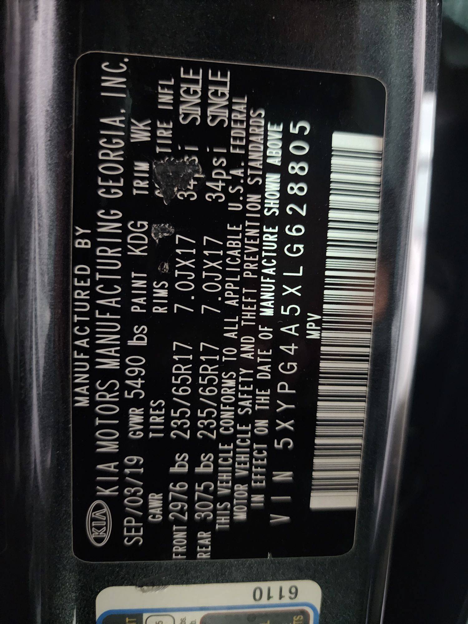 KIA SORENTO 2020 - Marhaba Auction Used Cars - Image 10