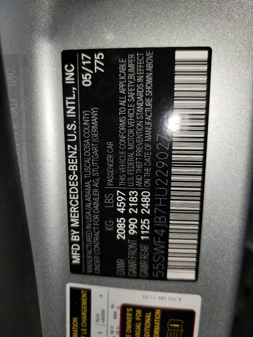 2017 MERCEDES BENZ C300 — 66333 Miles — Lot U229027 - Marhaba Auctions Used Cars - Image 9