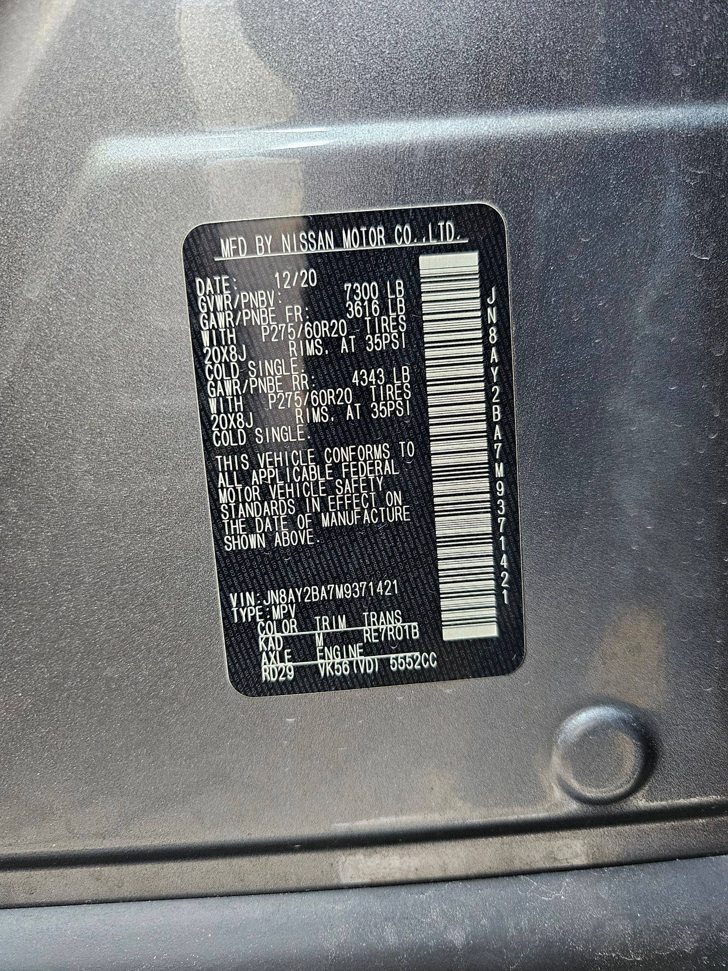 NISSAN ARMADA 2021 - Marhaba Auction Used Cars - Image 11