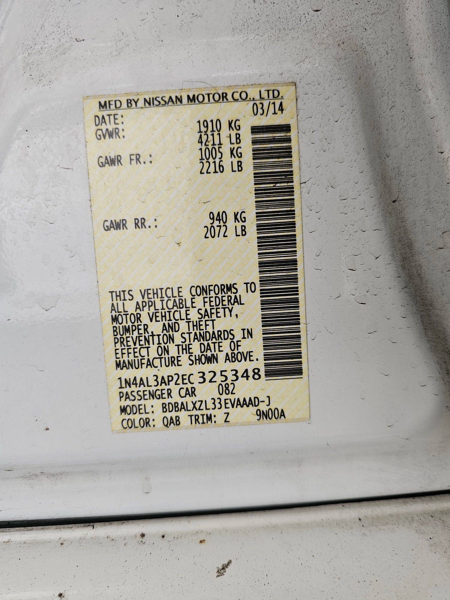 2014 NISSAN ALTIMA — 220167 Miles — Lot 43032870 — Main - Marhaba Auctions Used Cars - Image 11