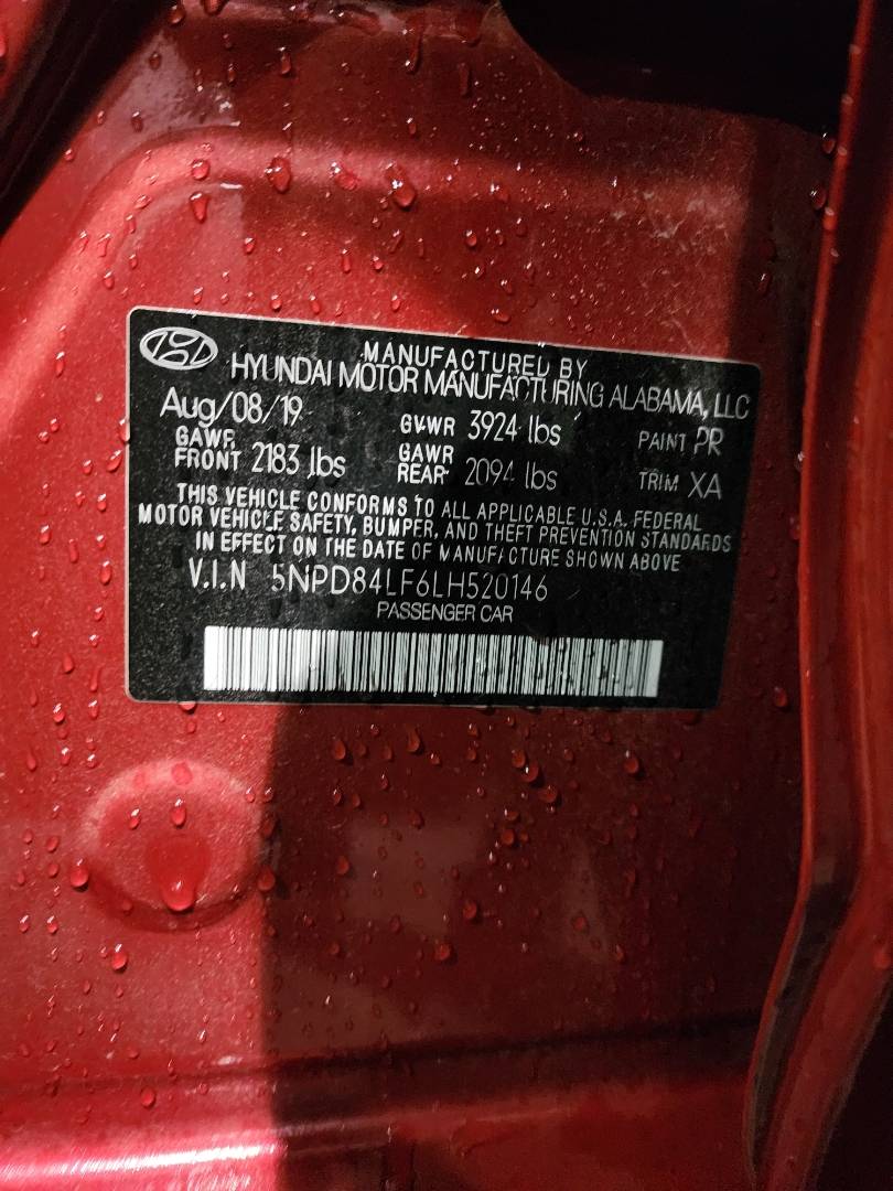 2020 HYUNDAI ELANTRA — 29805 Miles — Lot 73873133 - Marhaba Auctions Used Cars - Image 3
