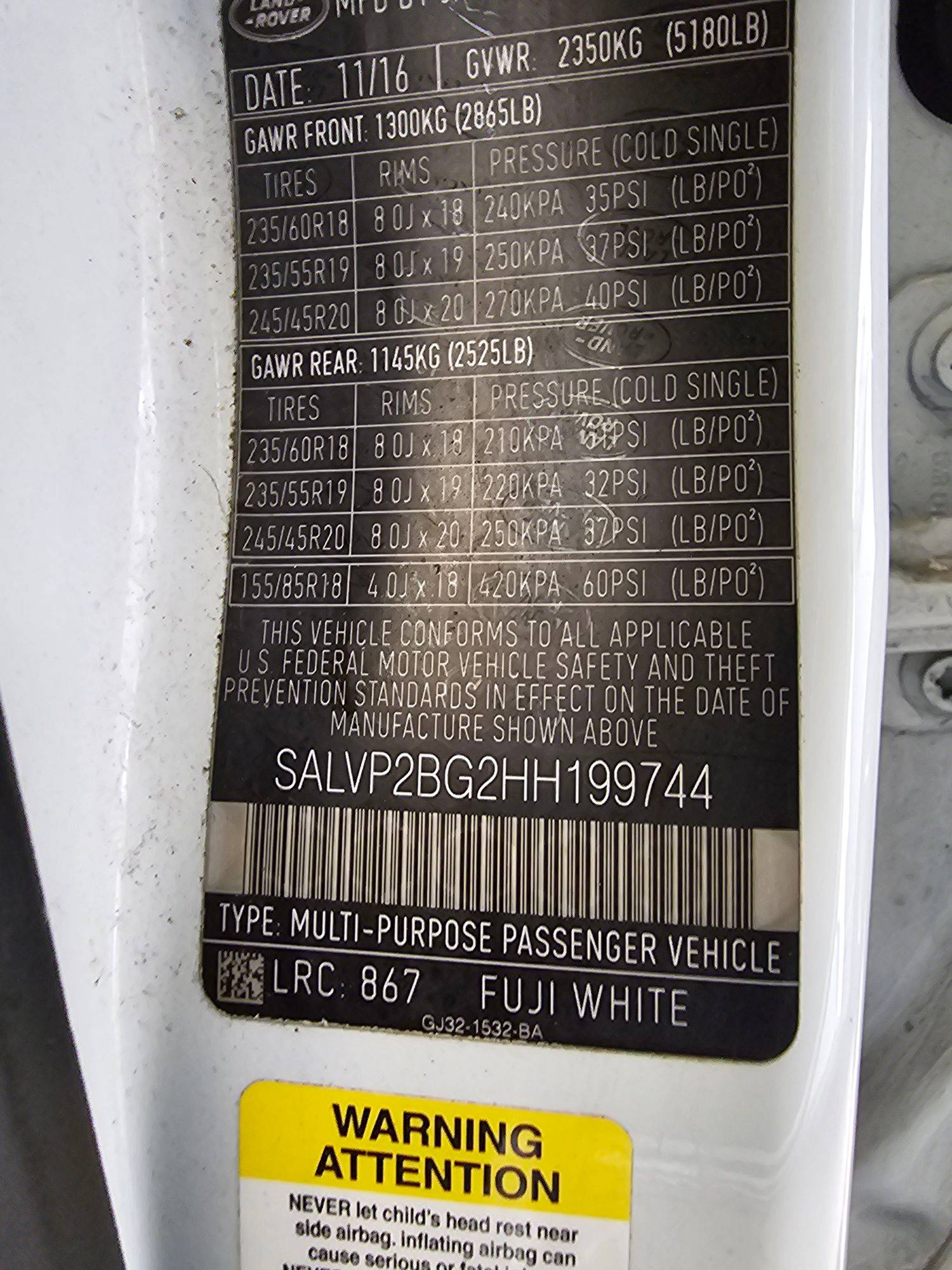 LAND ROVER RANGE ROVER EVOQUE 2017 - Marhaba Auction Used Cars - Image 9