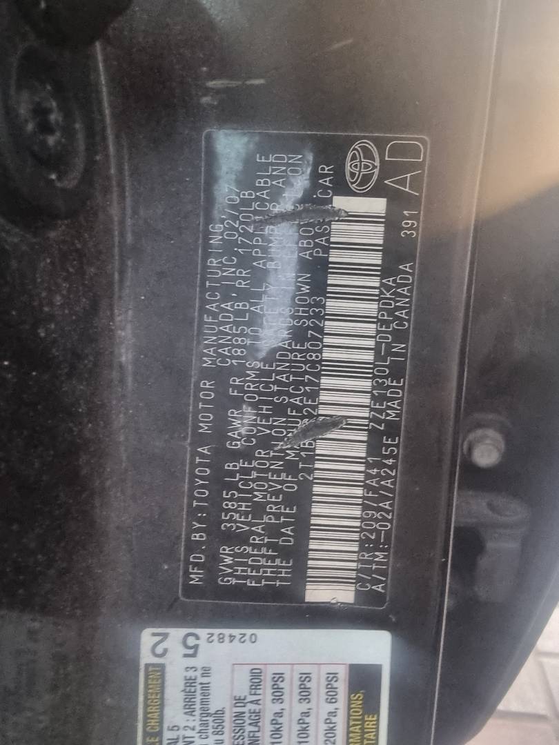 TOYOTA COROLLA 2007 - Marhaba Auction Used Cars - Image 8