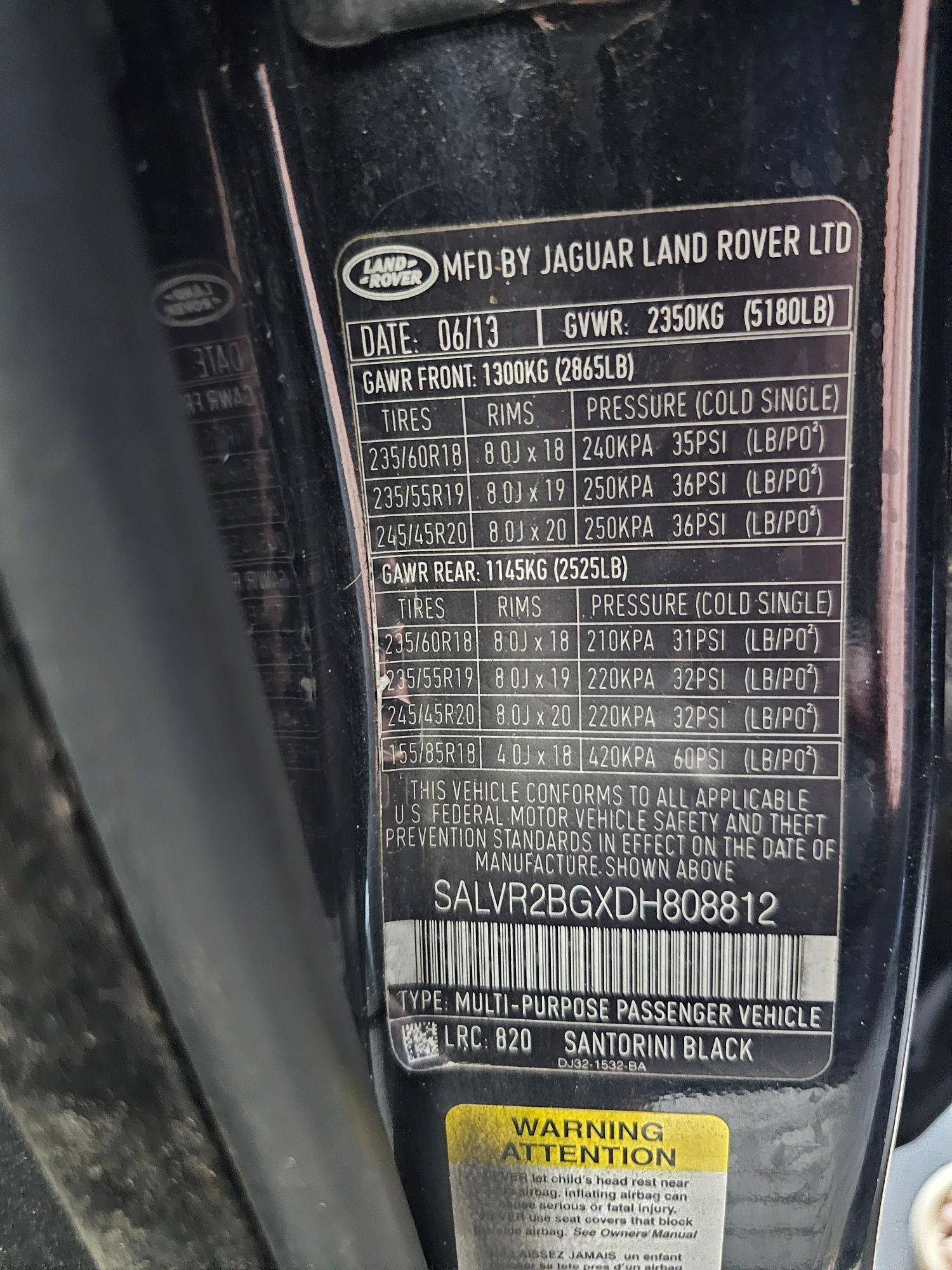 2013 LAND ROVER RANGE ROVER EVOQUE PURE — 129343 Miles — Lot 49036725 — Ind. 12 - Marhaba Auctions Used Cars - Image 10