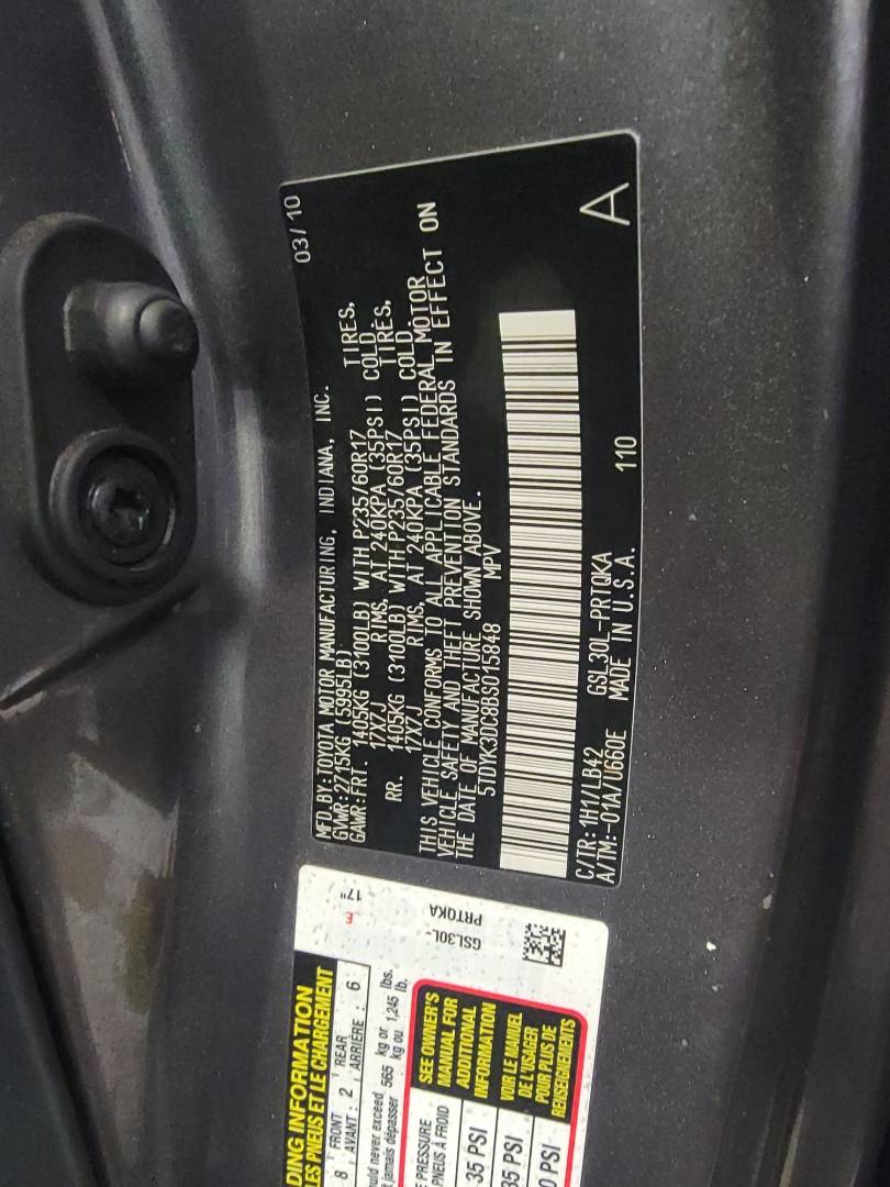 2011 TOYOTA SIENNA — 120956 Miles — Lot BS015848 — Main - Marhaba Auctions Used Cars - Image 10