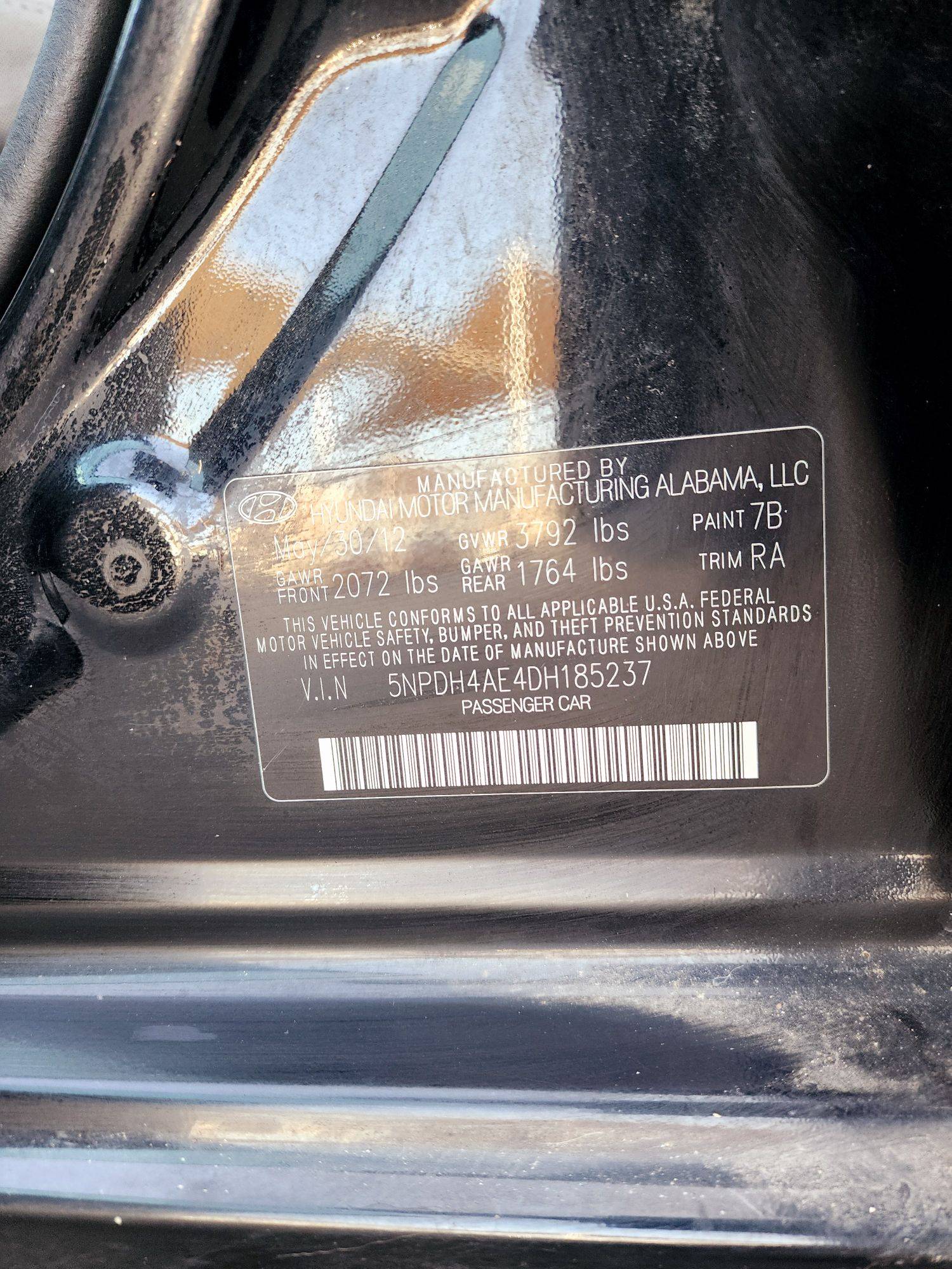 2013 HYUNDAI ELANTRA — 191222 Miles — Lot E4DH185237 — Souq - Marhaba Auctions Used Cars - Image 9