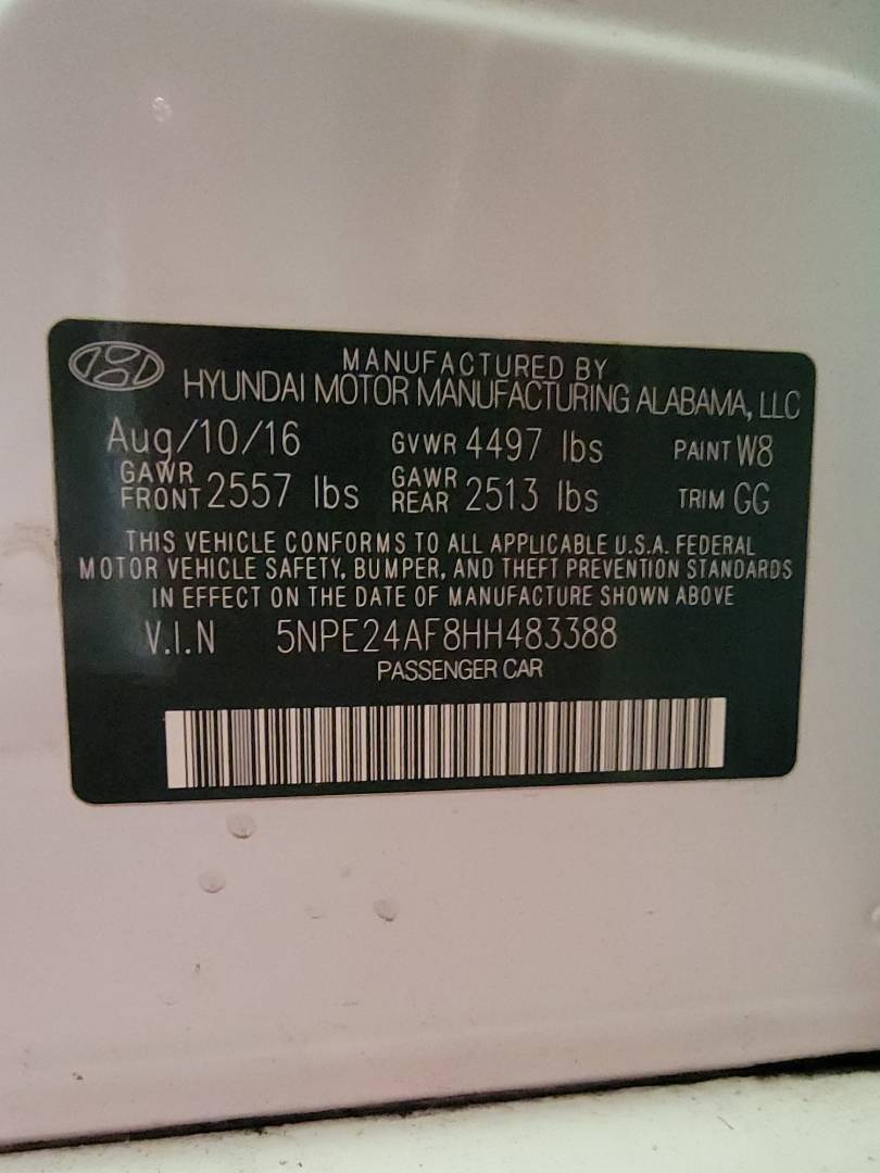 2017 HYUNDAI SONATA — 145514 Miles — Lot H483388 — Main - Marhaba Auctions Used Cars - Image 19