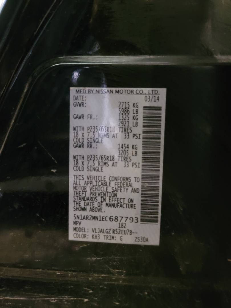 2014 NISSAN PATHFINDER — 202151 Miles — Lot C687793 — Main - Marhaba Auctions Used Cars - Image 9