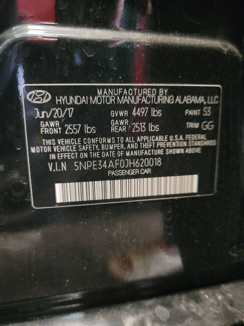 2018 HYUNDAI SONATA — 101195 Miles — Lot JH620018 — Main - Marhaba Auctions Used Cars - Image 10