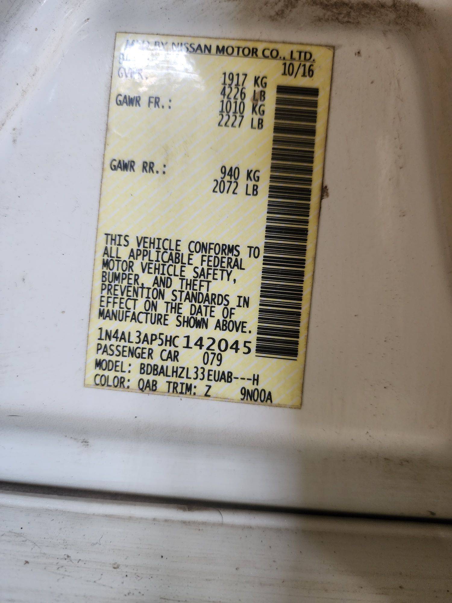 NISSAN ALTIMA 2017 - Marhaba Auction Used Cars - Image 9