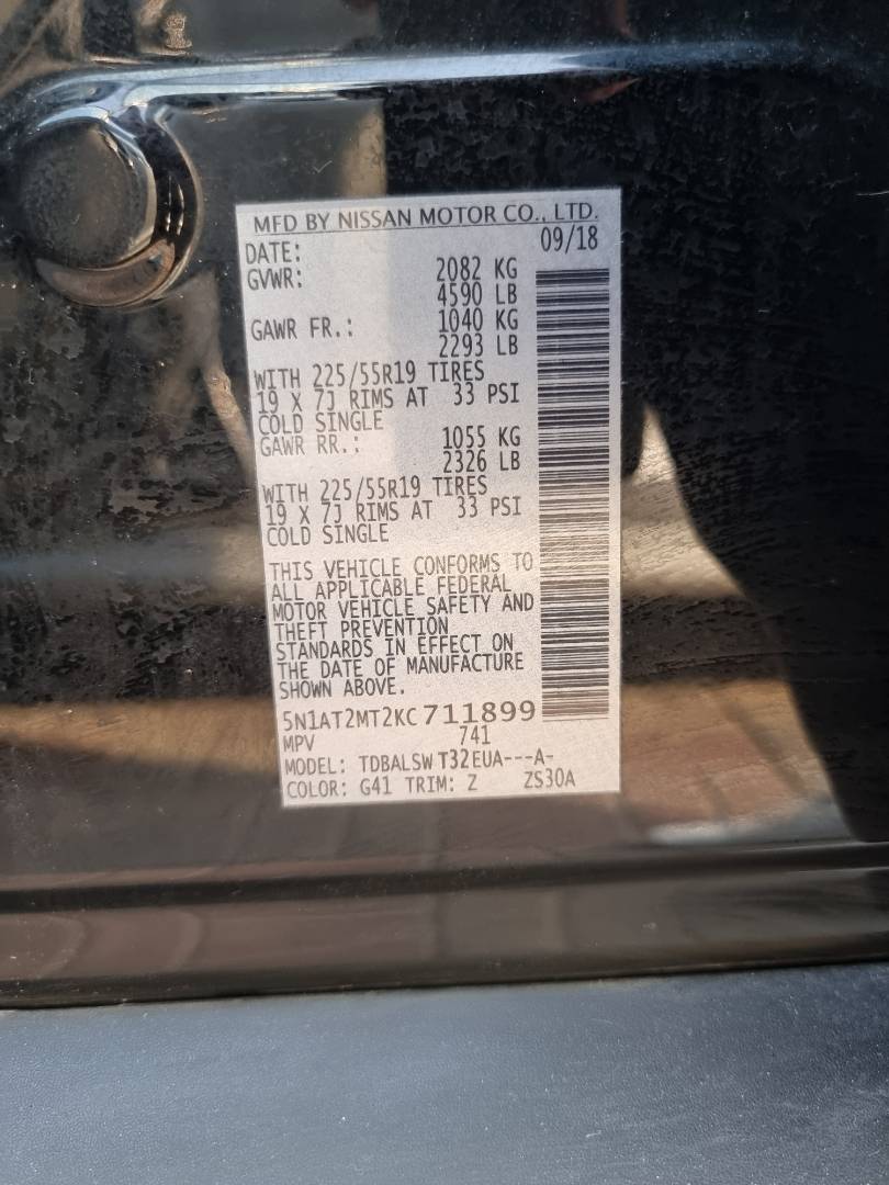 2019 NISSAN ROGUE — 151100 Miles — Lot 214587 — Ind. 12 - Marhaba Auctions Used Cars - Image 7